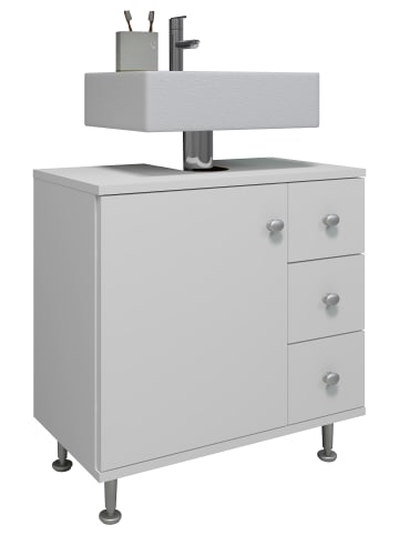 VCM  Holz Badmöbel Badunterschrank Schublade Nilosi M in Weiß