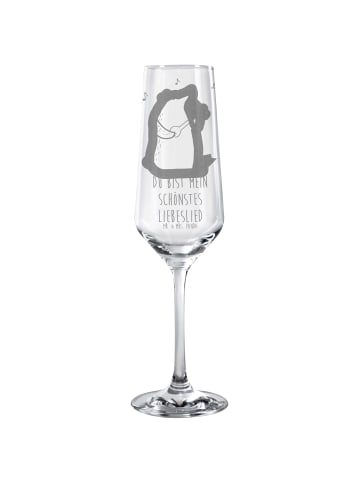 Mr. & Mrs. Panda Sektglas Bär Lied mit Spruch in Transparent