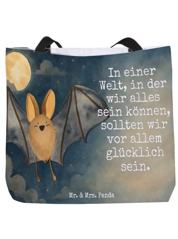 Mr. & Mrs. Panda Umhängetasche Fledermaus Flügel Design mit Spruch in Weiß