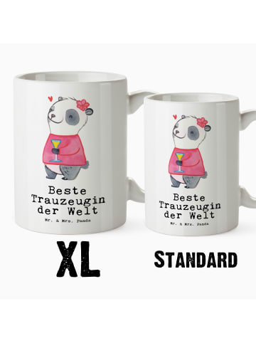 Mr. & Mrs. Panda Riesentasse Panda Beste Trauzeugin der Welt mit... in Weiß