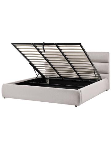 Beliani Doppelbett BONIFACIO in Grau/Schwarz - (W) 199 x (H) 106 x (L) 230 cm
