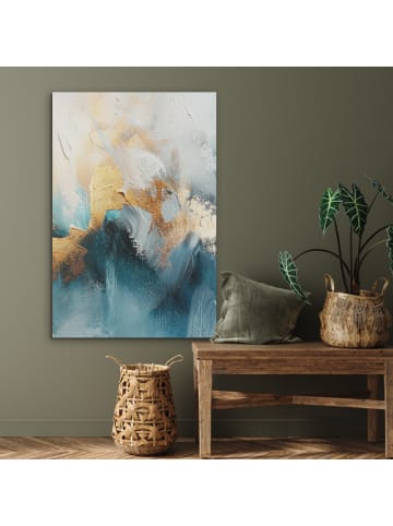 OnlyWow Akustibild Abstrakte Kunst gold blau