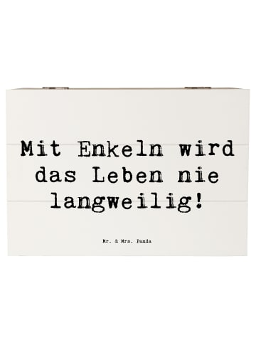 Mr. & Mrs. Panda Geschenkbox Spruch Enkelkinder Abenteuer mit Sp... in Weiß