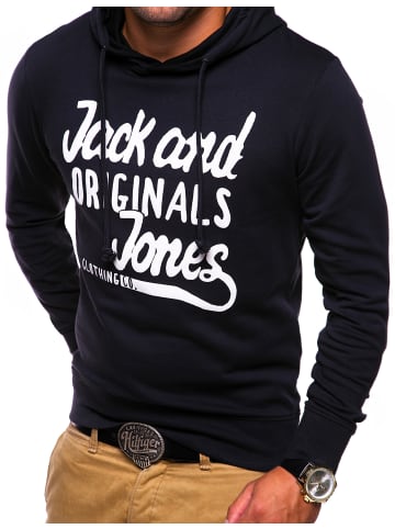 Jack & Jones Kapuzenpullover - JJCOHOO Mit Print Einfarbig in Schwarz-Weiß