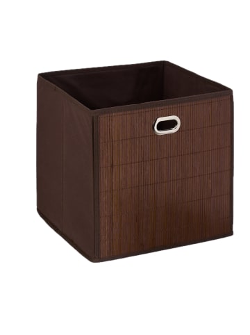 relaxdays Aufbewahrungskorb in Braun - (B)31 x (H)31 x (T)31 cm