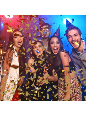 relaxdays 5 x Party Popper in Gold - 40 cm