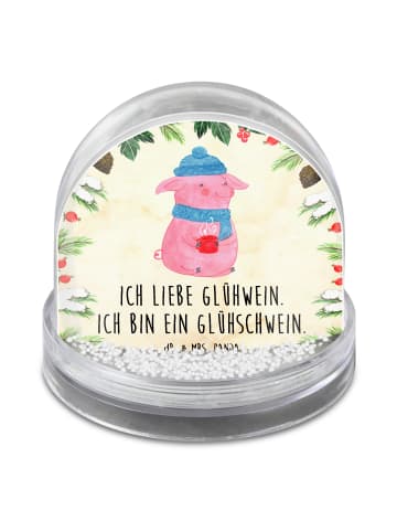 Mr. & Mrs. Panda Weihnachtskugel Schwein Glühwein mit Spruch in Naturpapier