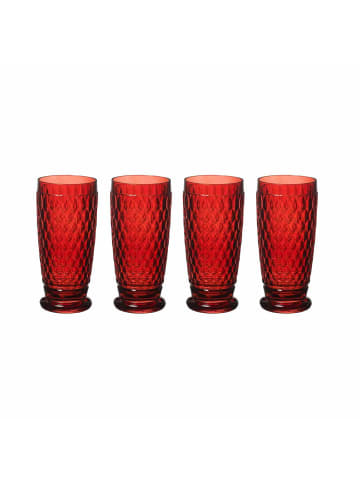 Villeroy & Boch 4er Set Longdrinkgläser Boston Coloured in – 400 ml in Rot