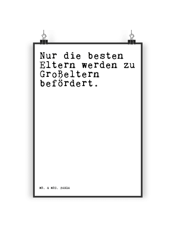 Mr. & Mrs. Panda Poster Nur die besten Eltern... mit Spruch in Weiß