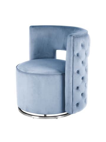 Kayoom Sessel Drehsessel Beverly in hellblau - silber
