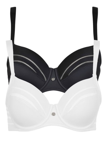 Lisca 2er Pack Bügel BH in black-white