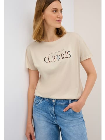 Cecil 'T-Shirt mit Wording' Beige