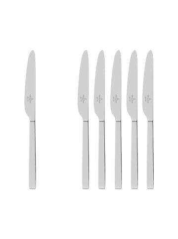 Villeroy & Boch 6er Set Tafelmesser La Classica in Silber 240 mm in silber
