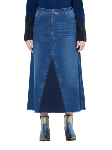Ulla Popken Rock in blue denim