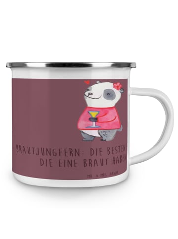 Mr. & Mrs. Panda Campingtasse Beste Brautjungfern mit Spruch in Kaffa Coffee