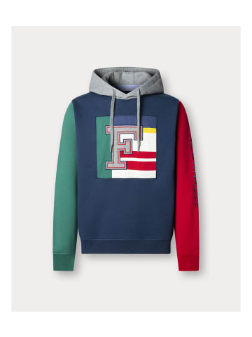 Faconnable Sweatshirt in 575-Azul marino/verde/rojo