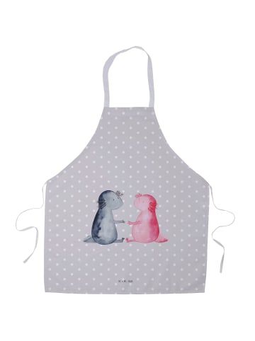 Mr. & Mrs. Panda Grillschürze Axolotl Liebe ohne Spruch in Grau Pastell