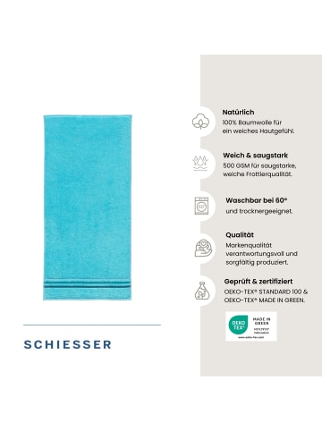 Schiesser Duschtuchset Skyline Color 2-teilig in Türkis