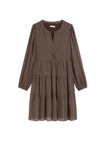 Marc O'Polo Kurzes Stufenkleid regular in Dark Brown