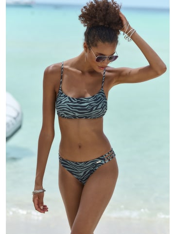 Venice Beach Bustier-Bikini-Top in schwarz-oliv
