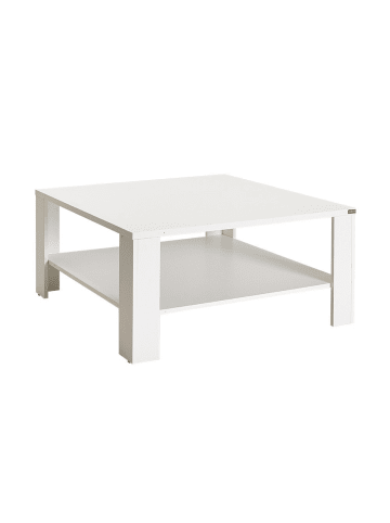 CALICOSY Couchtisch LENA in Weiß - (W) 90 x (H) 42 x (L) 90 cm