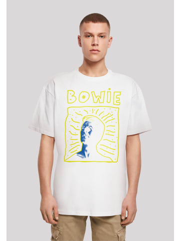 F4NT4STIC Heavy Oversize T-Shirt David Bowie Rock Music Band 90s Frame in weiß