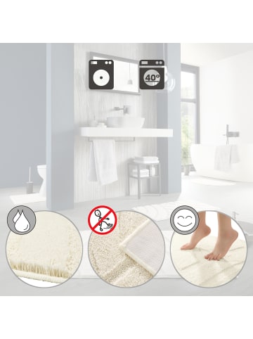 REDBEST Duschvorlage halbrund Napa in creme