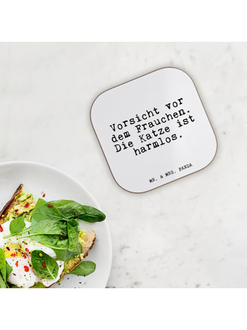 Mr. & Mrs. Panda Untersetzer für Gläser Vorsicht vor dem Frauche... in Weiß