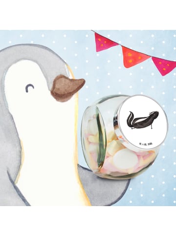 Mr. & Mrs. Panda keksdose glas Stinktier Yoga ohne Spruch in Weiß