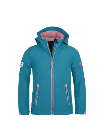 Trollkids Softshelljacke Trollfjord in teal/mauve