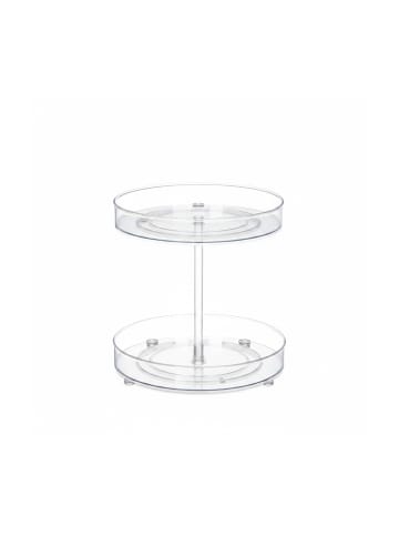 relaxdays Drehteller in Transparent - (H)24 x Ø 27 cm