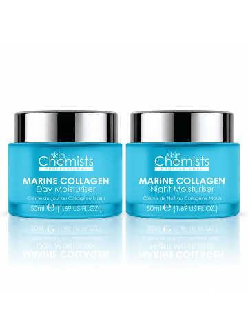 skinChemists 2-tlg. Set: Meereskollagen Tagescreme 50 ml & Nachtcreme 50 ml