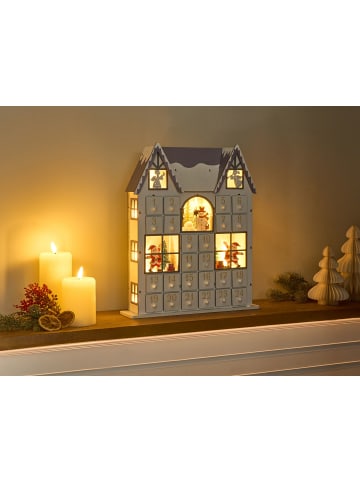 Beliani LED Deko FEMUND in Weiß - (W) 34 x (H) 40 x (L) 8 cm