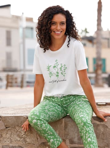 WITT WEIDEN Kurzarmshirt in ecru-apfel-bedruckt