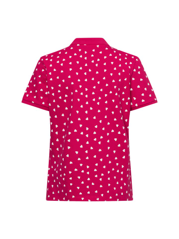 Marie Lund Poloshirt in pink weiß - 0002