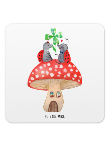 Mr. & Mrs. Panda Tischuntersetzer Marienkäfer Fliegenpilz ohne S... in Weiß