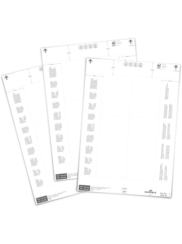 Durable Einsteckschild für Logistiktasche 140/90x65mm weiß Beutel Packung mit 80 Stück