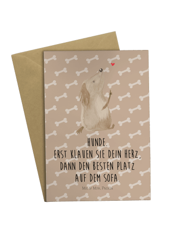 Mr. & Mrs. Panda Grußkarte Hund Liebe mit Spruch in Hundeglück