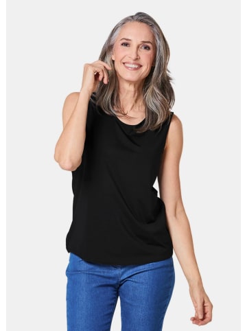GOLDNER Kurzgröße:  Gepflegtes Top in formstabiler Ware in schwarz