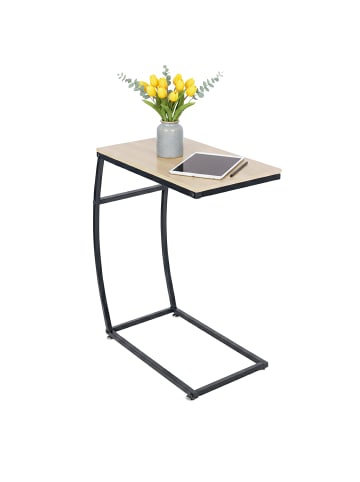 relaxdays Beistelltisch in Holzoptik/ Schwarz - (B)47,5 x (H)58,5 x (T)25 cm