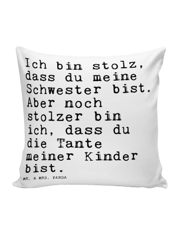 Mr. & Mrs. Panda Kissen Ich bin stolz, dass... mit Spruch in Weiß