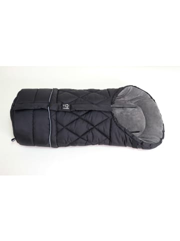 Kaiser Naturfellprodukte Kinderwagen-Fußsack Moony 2in1, Sherpa Fleece black