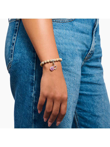 Thomas Sabo Offener Herz Charm in silber, weiß