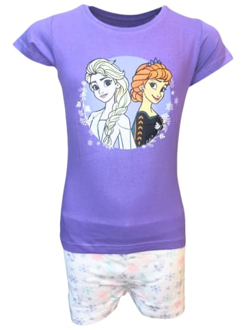 Disney Frozen Schlafanzug kurz Disney Frozen Elsa & Anna in Lila