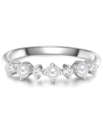 Glanzstücke München Ring Sterling Silber Zirkonia Süßwasser-Zuchtperle in silber