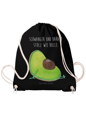 Mr. & Mrs. Panda Jutebeutel Avocado Schwangerschaft mit Spruch in Schwarz