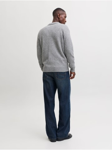 Jack & Jones Strickjacke in Light Grey Melange