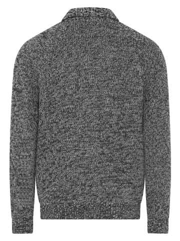 Man's World Strickjacke in schwarz melange