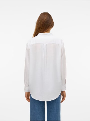 Vero Moda Hemd Basic Rundhals Bluse in Weiß