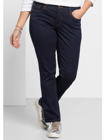 sheego Stretch-Jeans in blue black denim